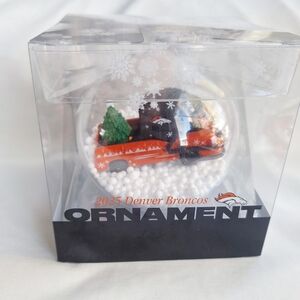 NEW! 2025 Holiday Snow Globe Ornament Of Denver Broncos - QTY 4